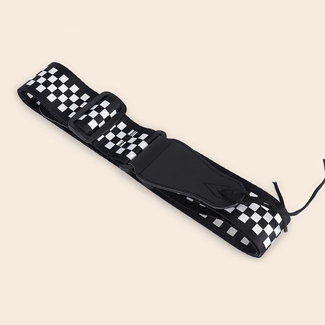 Sangle De Guitare Motif Tête De Mort - Réglable 92-156 Cm, Pour Basse, électrique, Acoustique