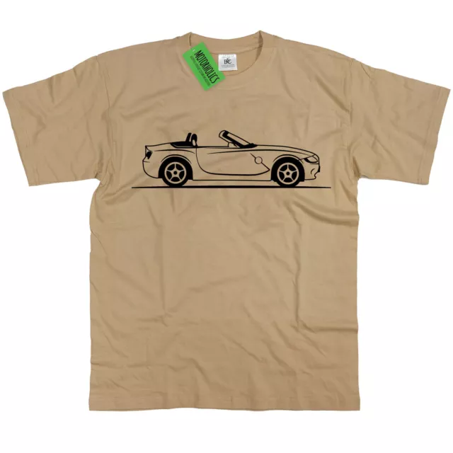 Herren Original Skizze BMW Z4 Cabrio T-Shirt ~ Retro Deutscher Sportwagen M