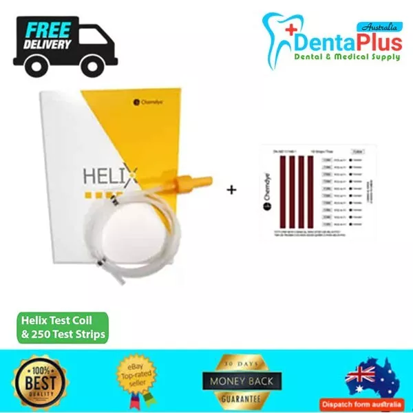 Dental Helix Test Kit PCD Chemdye (Helix Test Coil & 250 Test Strips)..