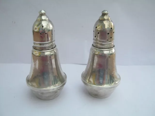 Vintage American DUCHIN Silver Salt & Pepper Shakers Stamped STERLING