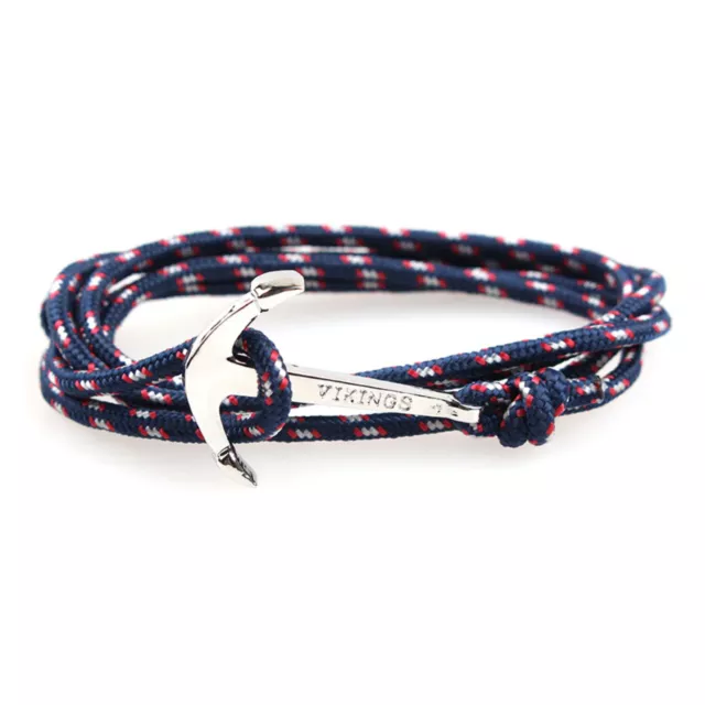 Zense - Pulsera azul marino ajustable con cordón de anclaje ZB0315