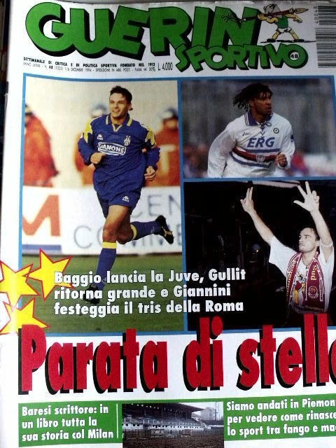 Guerin Sportivo N°46 – 1994 – Melli, Pagliuca, Fonseca, Gullit – Magazine Foot Vintage