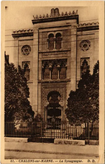 PC CPA FRANCE CHALONS-sur-MARNE Synagogue JUDAICA (a15741)