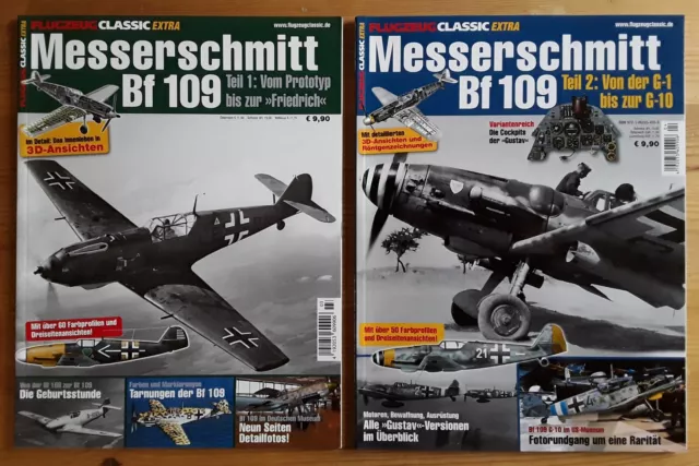 2 x FLUGZEUG CLASSIC EXTRA Messerschmitt Bf 109 (Me 109) Teil 1 + 2 (neuwertig)