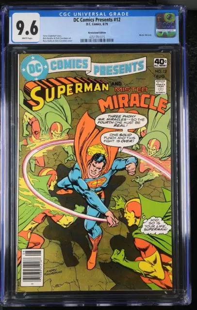 Dc Comics Presents #12 Cgc 9.6 White Pages // Newsstand Dc Comics 1979