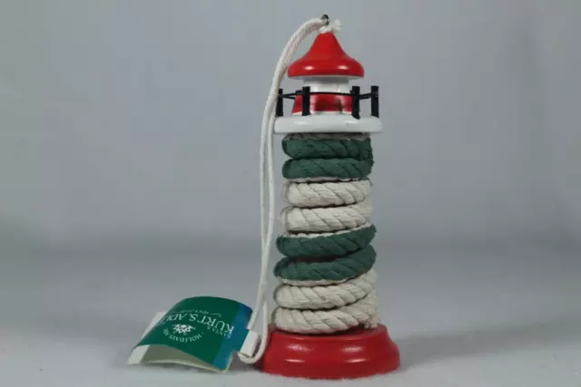 'Wooden Lighthouse' Fun Ornament - Decorated By Kurt Adler #C0680 NEW!
