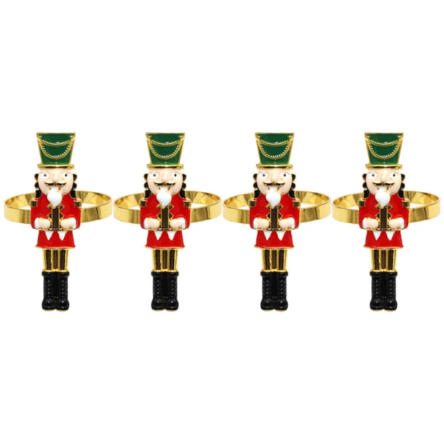 4 piezas Pinzas Cascanueces Servilleta, Decoraciones Navidad Cascanueces,
