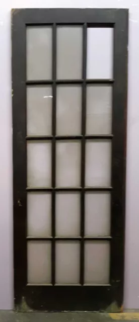 30"x80" Antique Vintage Old Wood Wooden Interior French Door Window Wavy Glass