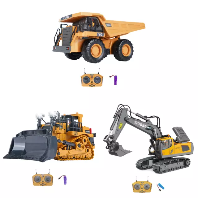 3PCS MULTI-FUNCTION DUMP truck bulldozer excavator 2.4G remote control