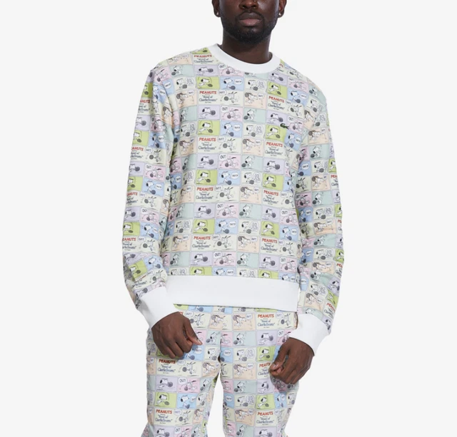 NEW LACOSTE X Peanuts Comic Strip Crewneck Sweater Sweatshirt Unisex X