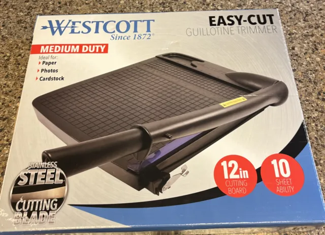 New Wescott EasyCut Guillotine trimmer, medium duty, with box/packaging - 16559
