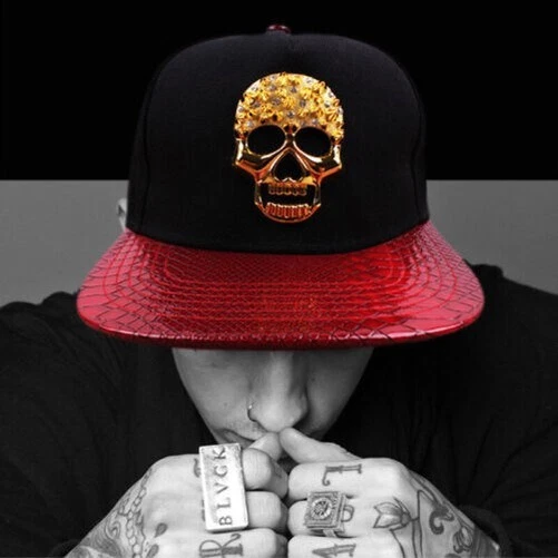 Casquette Baseball de Cap Tête Mort Hip-Hop Hommes Femmes Cappy