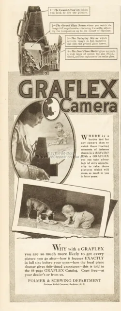 1917 Graflex Camera Folmer & Schwing Department Eastman Kodak Rochester Ad