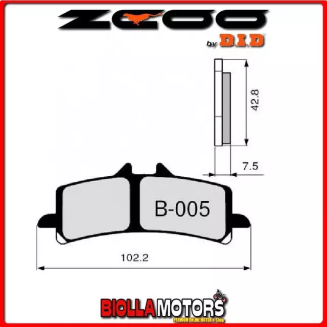 45B00500 PASTIGLIE FRENO ZCOO (B005 EX) APRILIA RSV4 1000 R - Factory - SBK 2010