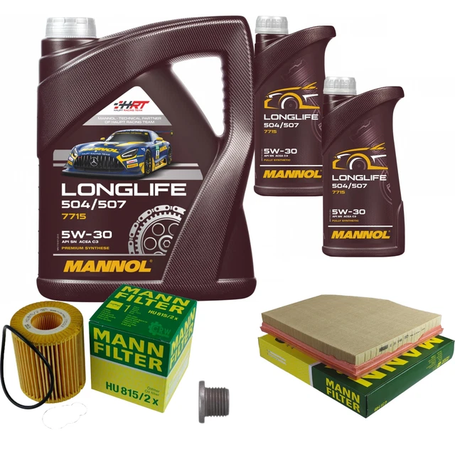 MANN Inspektionspaket 7L MANNOL Longlife 504/507 5W-30 Für Mazda 6 Kombi GH 2.5
