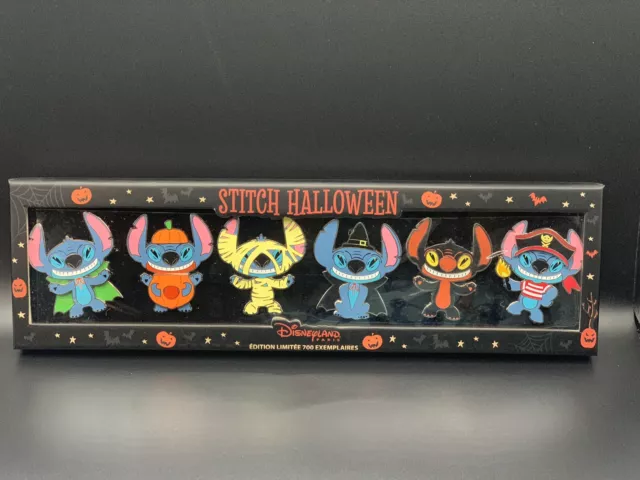 Disney Limited Stitch Halloween Disneyland Paris Pin Set LE700