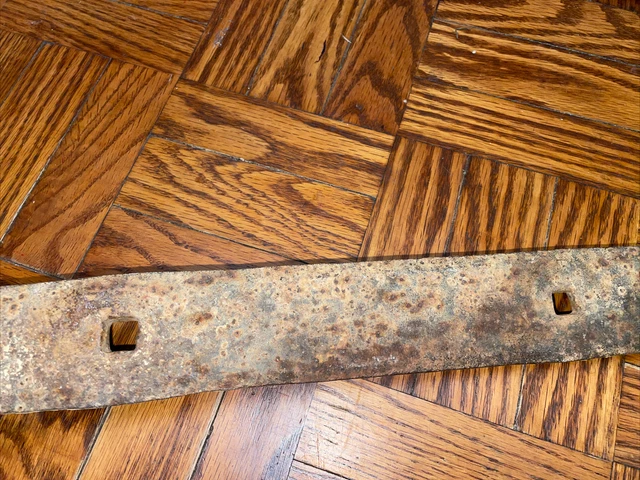 Antique Hand Forged ~21.5" Single Strap Hinge Architectural Barn Door Hardware 3