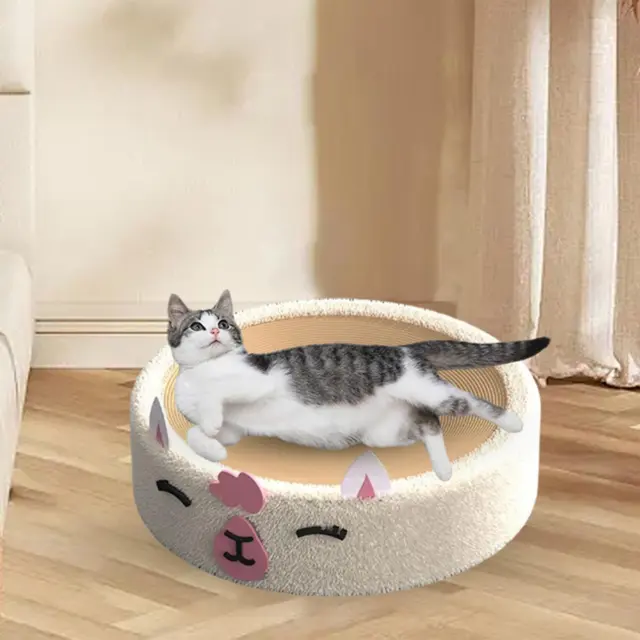 Kitty Cat Scratching Pad Couch Sisal Mat Cartoon Alpaga Furniture