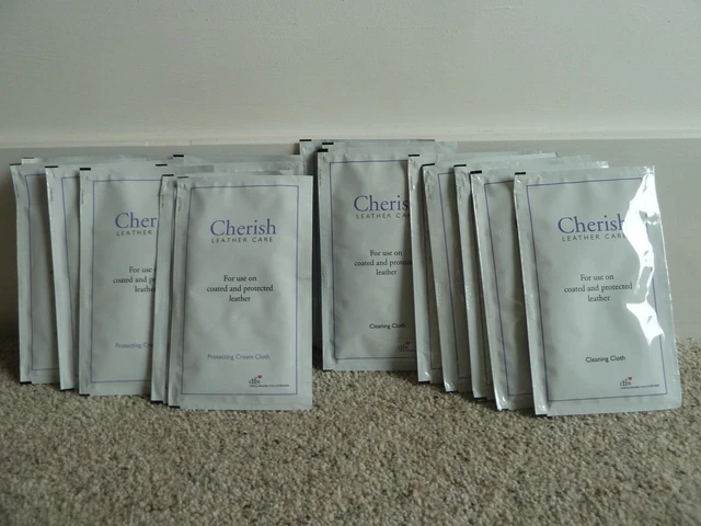 DFS CHERISH Leather Care Sofa Cleaning Wipes 9 x Cleaning