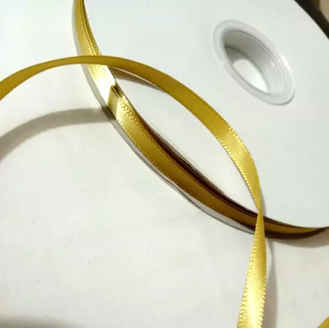 2x 100y/91m Gold Polyester Ribbon for Wedding Party Favor Boxes Gift Decoration