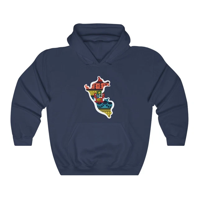 Peruvian Coat of Arms Tribal Hoodie | Unisex Peru Vicuna Pullover