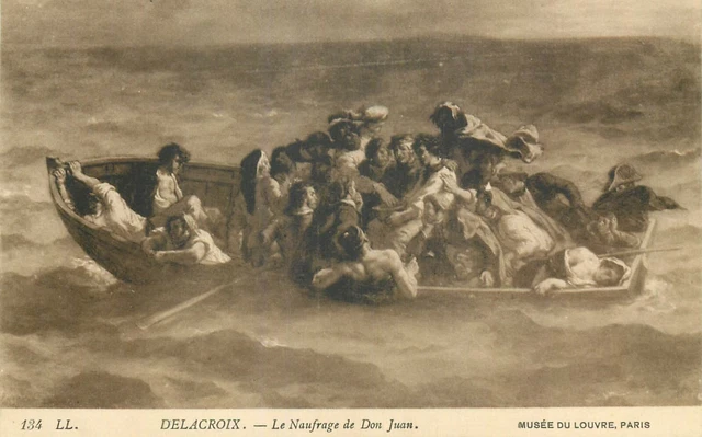 Cp Musee Du Louvre Le Naufrage De Dom Juan Par Delacroix