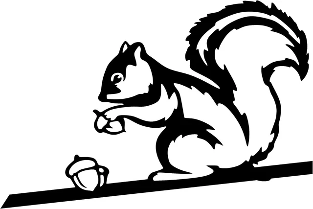 Metal Squirrel Outdoor Decoration | Garden Art | Metal Art | Backyard Art