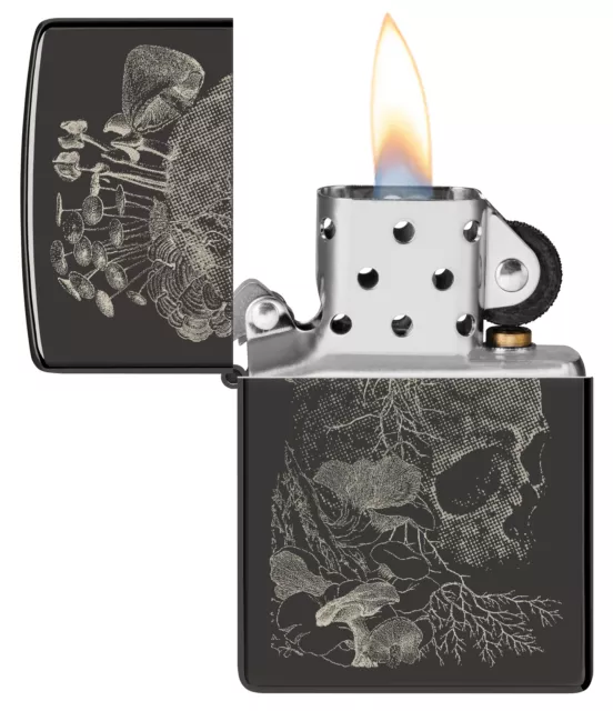 Zippo Skull Mushroom Design High Polish Black Windproof Lighter, 48590 3