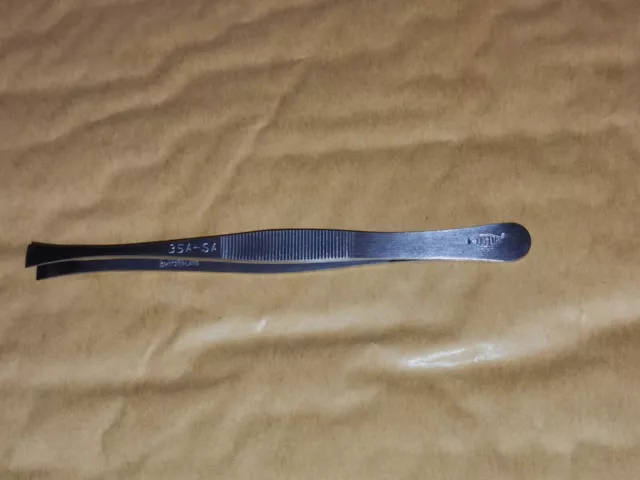 Excelta Swiss Made Straight Flat Point Tweezers 35A-SA