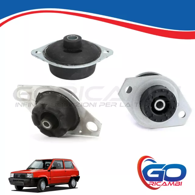 Kit Completo 3 Supporti Sostegni Motore E Cambio Fiat Panda 141 4X2 Motori Acb