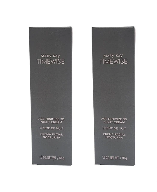 Mary Kay Timewise Age Minimize 3D Night Cream Normal to Dry Skin Lot Of 2 Pair