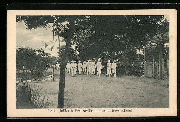 CPA Brazzaville, Le 14 Juillet, Le cortège officiel