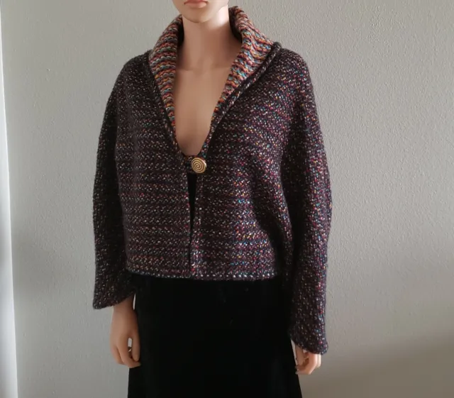 Vintage Helen Welsh Knit Cardigan Cape Shrug Made in Italy