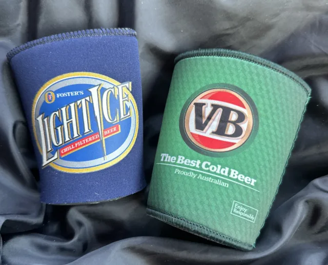 BN Vintage VB and FOSTERS beer drink cans bottles Cooler Holders Carlton United