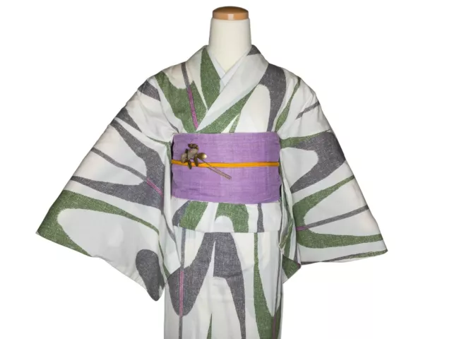 Unworn Womens Large Size Kansai Yamamoto Summer Yukata Kimono: Jun21X