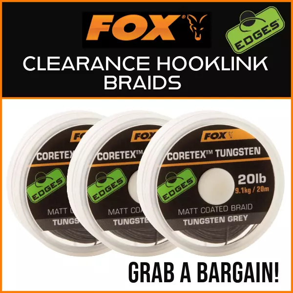 Fox Clearance Hooklink Braids - Various! Up To 50% Off!