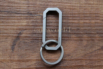 Outdoor TC4 Titanium Key chain Carabiner with Key Ring Hang Buckle EDC Tool