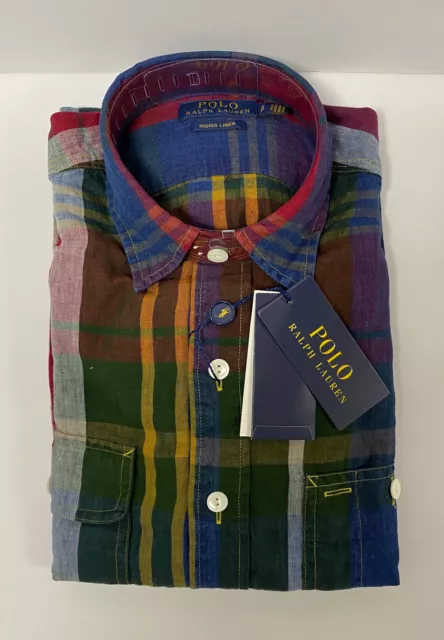 Mens Ralph Lauren Long Sleeve Polo, Multicolor, Brand New With Tags! Size: Small