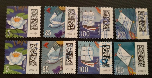 Bund Lot 2022 aus der Serie "Welt der Briefe", nass-/selbstklebend, gestempelt