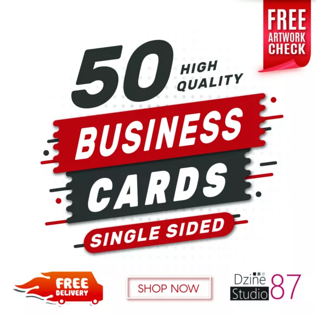 50 Business Cards Personalised Printed Business Cards SINGLE SIDED