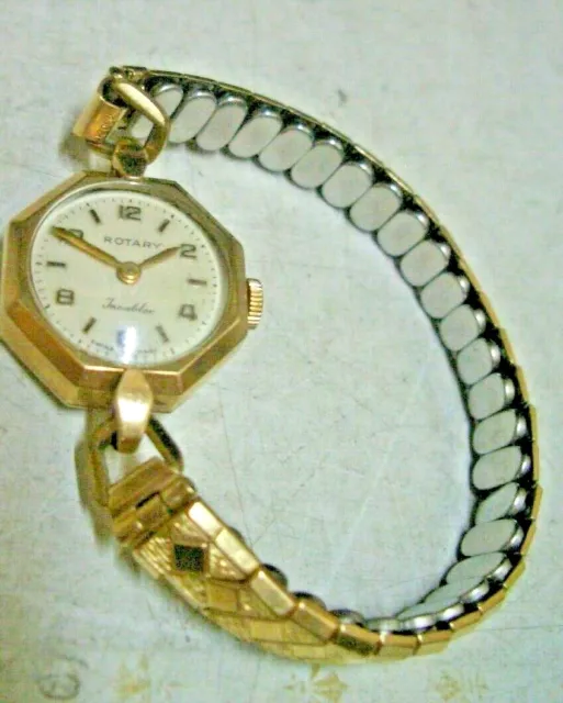 Gold Rotary Incabloc Swiss made - Gold Ladies watch - Sell for Charity