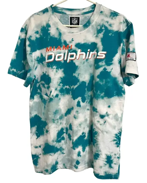 Miami Dolphins Tie Dye  Blue/White NFL Team Football T shirt Apparel  Shirt Sz M