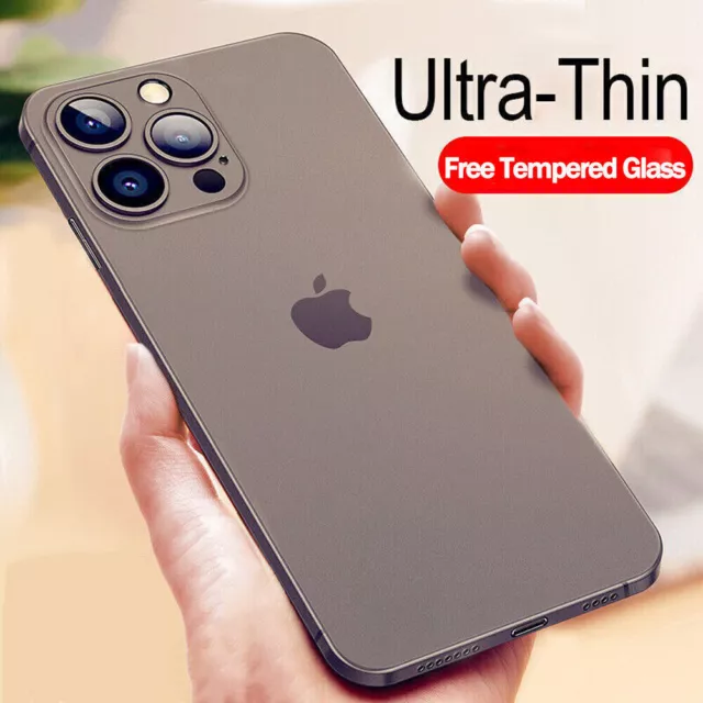 Ultra Thin Matte Case For iPhone 14 15 Pro Max 13 12 11 8 7 XR Shockproof Cover