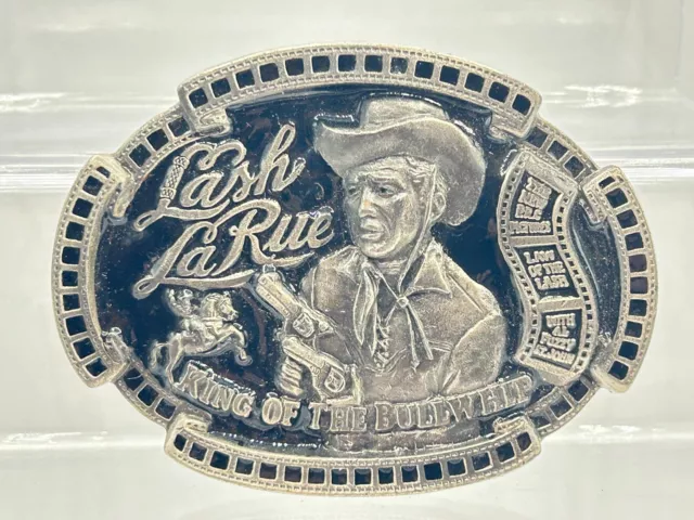 Lash LaRue King Of The Bullwhip Enameled Belt Buckle Vintage 1993 S.M.K.W.