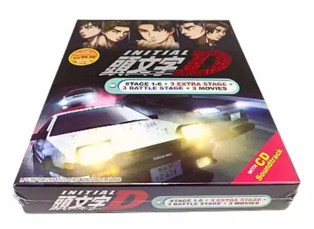 Lot of 6x Initial D - Battle 01-05 + #14 Anime DVDs + Unopened