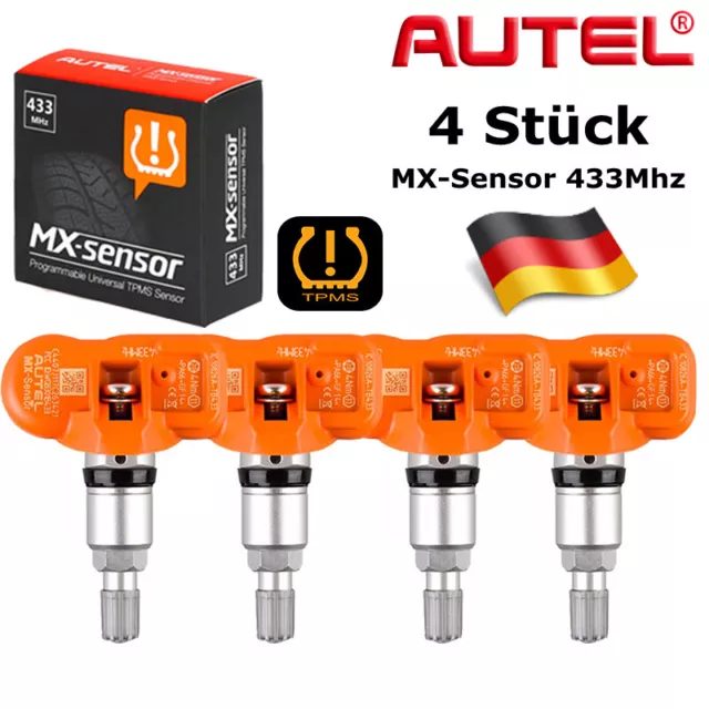 4X Autel 433MHz Sensor MX-Sensor RDKS TPMS Reifendrucksensoren Programmierung DE