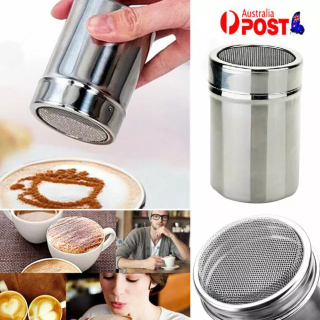 Stainless Steel Icing Sugar Cocoa Coffee Shaker Flour Duster Chocolate Powder
