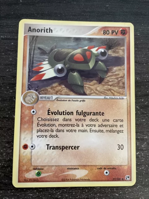 Anorith Unco - Pokémon 27/100 Ex Tempête De Sable Proche Du Neuf Fr
