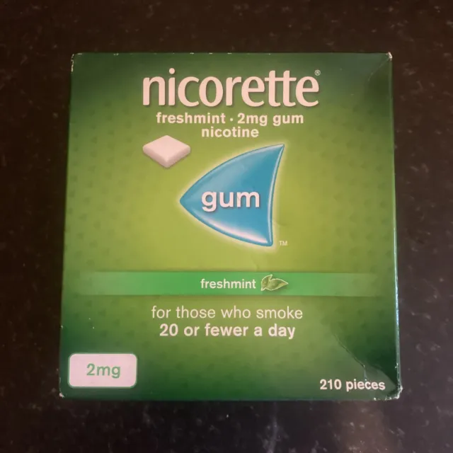 Chicorette Freshmint goma de nicotina sin azúcar, 2 mg - paquete de 210