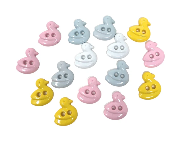 Lot De 6 Boutons Vintage En Métal Jaune - Pied De 2 Cm, Référence 1849, Occasion